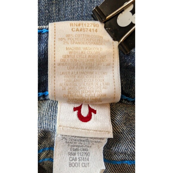 True Religion Boot Cut Medium Blue Made in USA Mens Size 30 - Picture 5 of 6